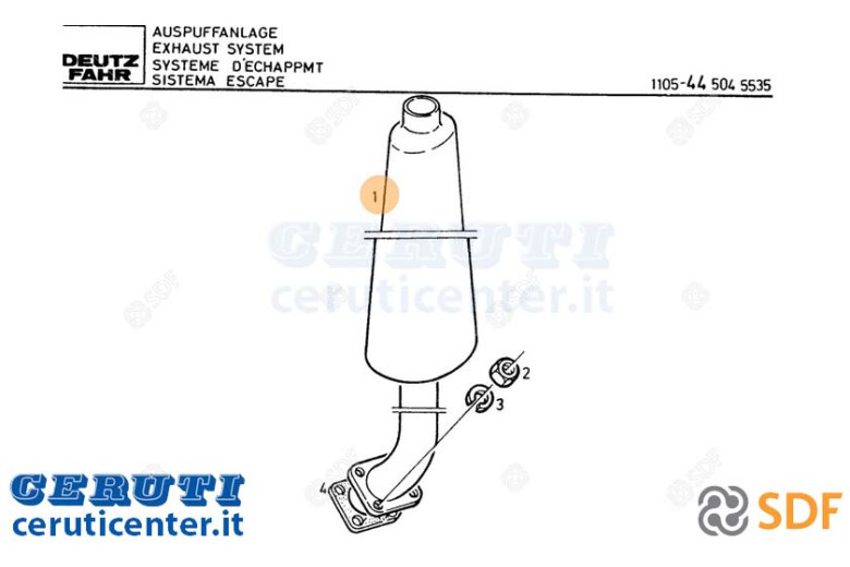 Abgasschalldämpfer - Original SDF - 04383233