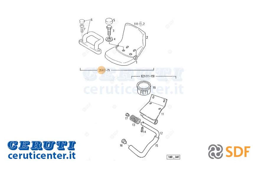 Asiento de pasajero SDF - Original - 03607264