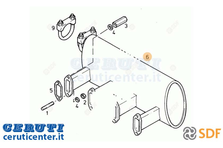 Exhaust silencer - Original SDF - 02247490