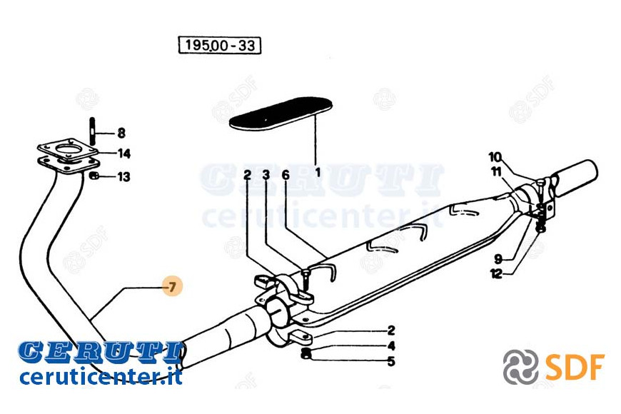 Auspuffrohr - Original SDF - 0.176.5625.2