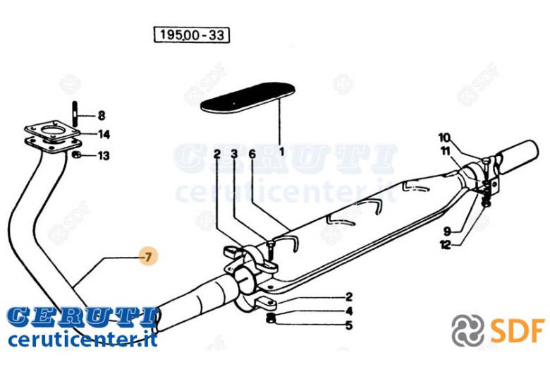 Tuyau d'échappement - SDF Original - 0.176.5625.2