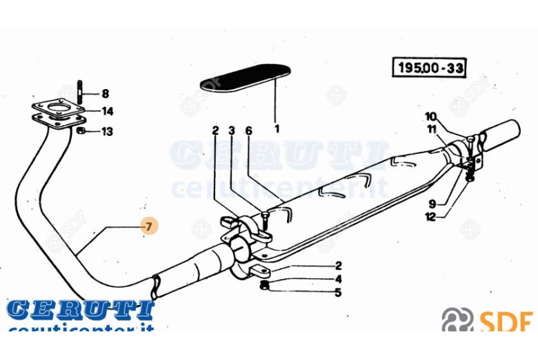 Exhaust pipe - Original SDF - 0.177.5625.2/10