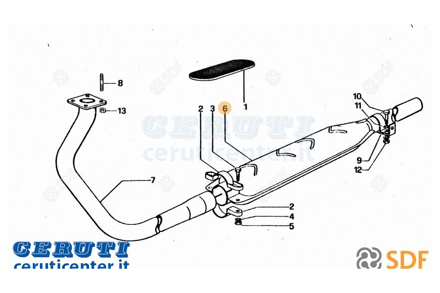 Exhaust silencer - Original SDF - 0.178.5610.2
