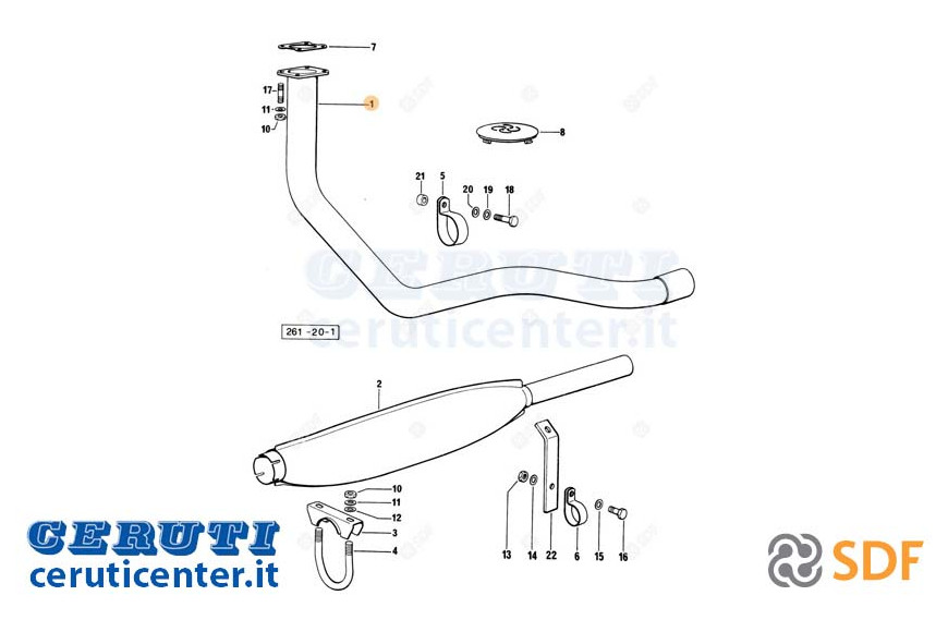 Auspuffrohr - Original SDF - 0.255.5666.3/10
