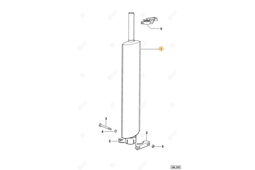 Exhaust silencer - Original SDF - 0.288.5630.3/20