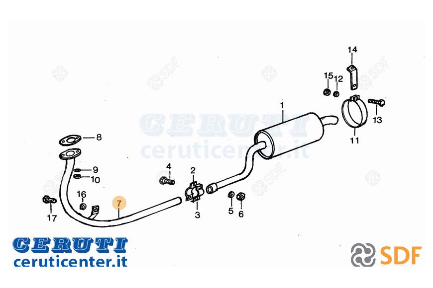 Auspuffrohr - Original SDF - 0.248.5625.2