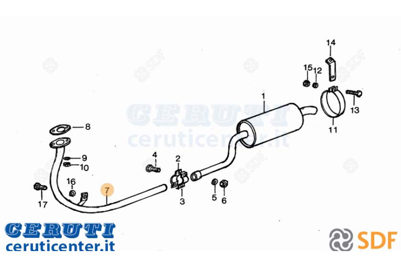 Auspuffrohr - Original SDF - 0.248.5625.2