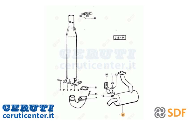 Exhaust silencer - Original SDF - 0.218.5610.2