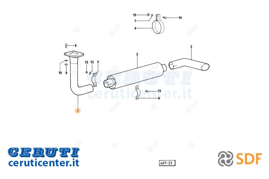 Auspuffrohr - Original SDF - 0.467.5612.2