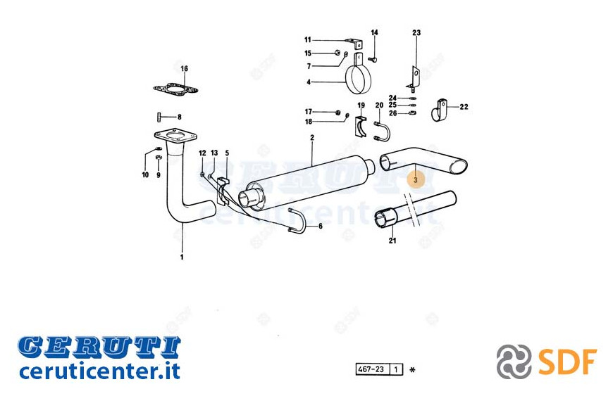 Auspuffrohr - Original SDF - 0.467.5613.0