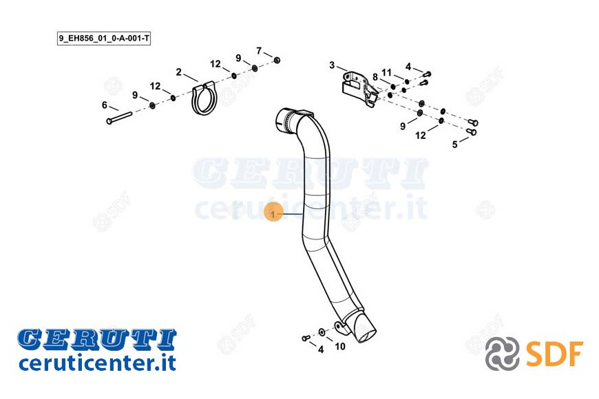 Auspuffrohr - Original SDF - 0.029.8025.4