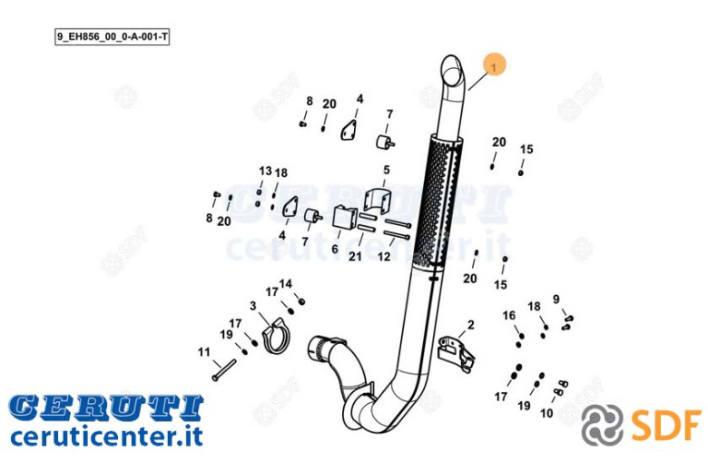 Auspuffrohr - Original SDF - 0.030.6263.4