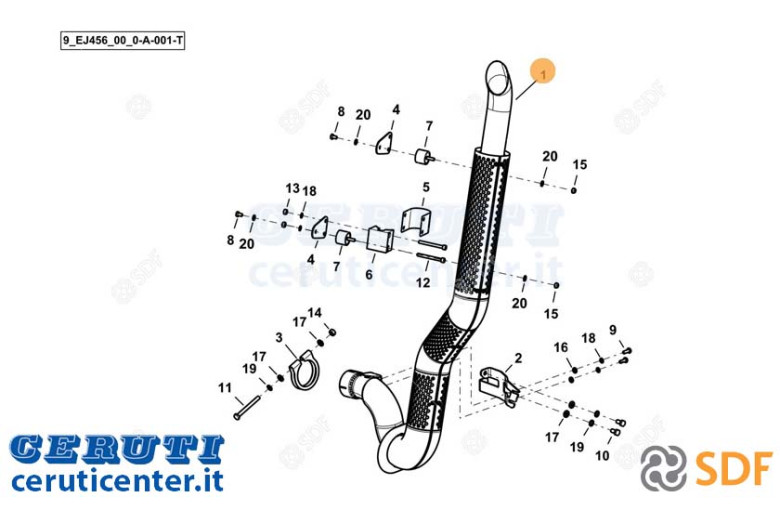Tuyau d'échappement - SDF Original - 0.029.4566.4