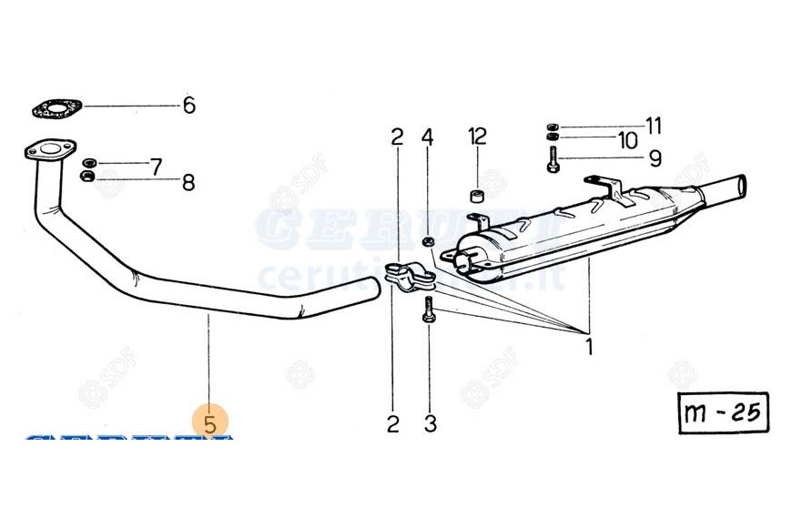 Auspuffrohr - Original SDF - 0.152.5625.2/10