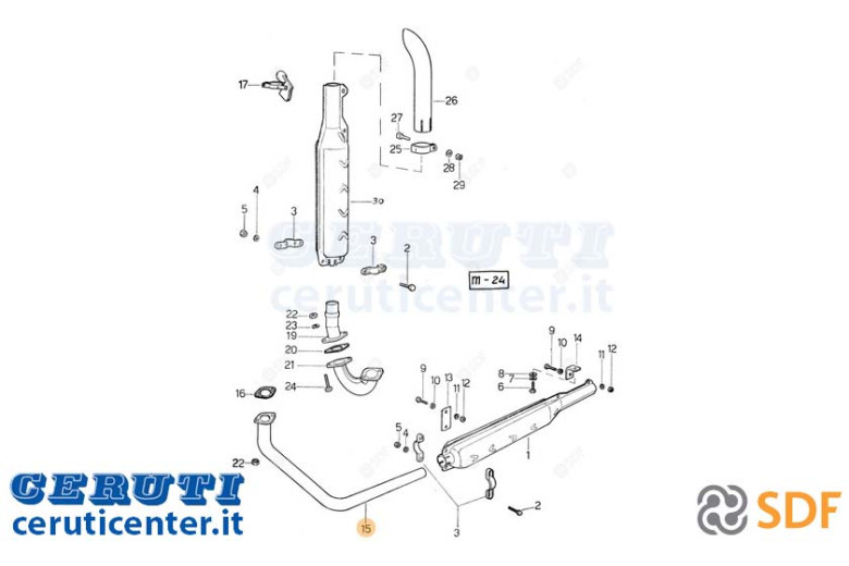 Exhaust pipe - Original SDF - 0.146.5625.2