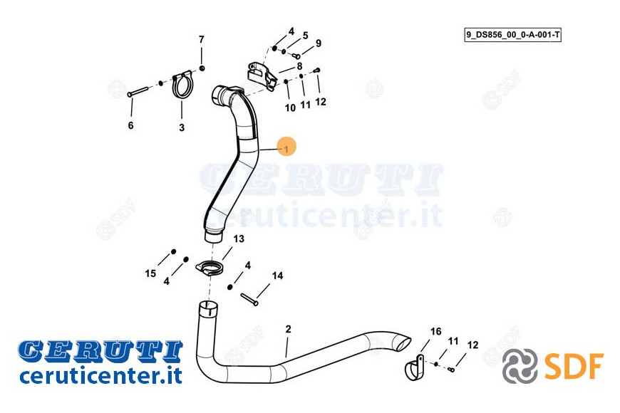 Auspuffrohr - Original SDF - 0.027.6243.2