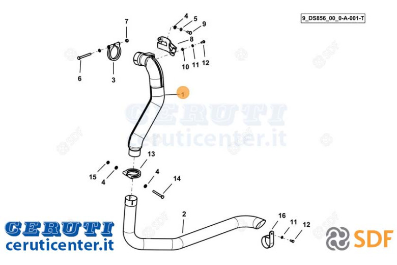 Auspuffrohr - Original SDF - 0.027.6243.2