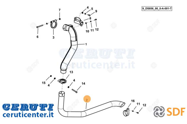 Auspuffrohr - Original SDF - 0.027.6244.0
