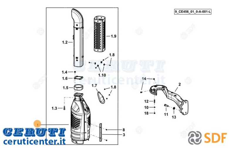Exhaust silencer - Original SDF - 0.027.8372.4/10