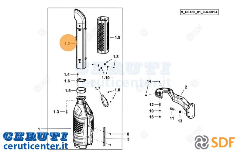 Exhaust pipe - Original SDF - 0.027.8381.3