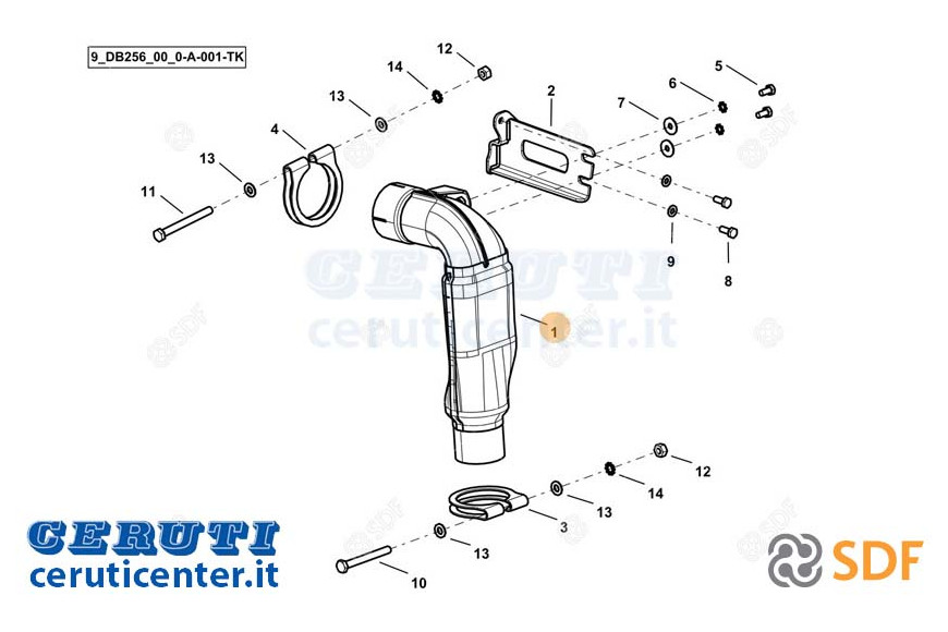 Exhaust silencer - Original SDF - 0.027.8779.2