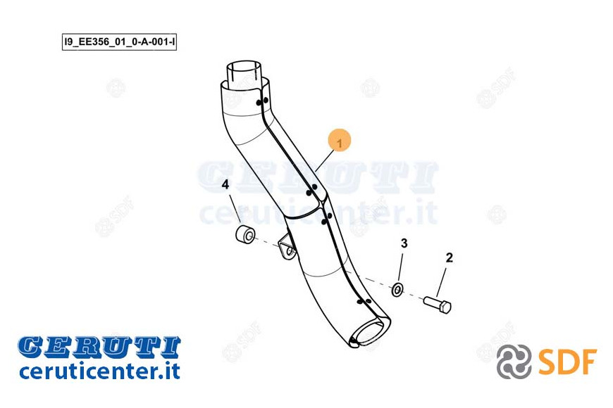 Auspuffrohr - Original SDF - 0.027.8803.4