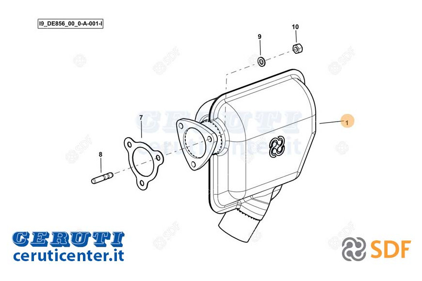 Exhaust silencer - Original SDF - 0.028.7631.2