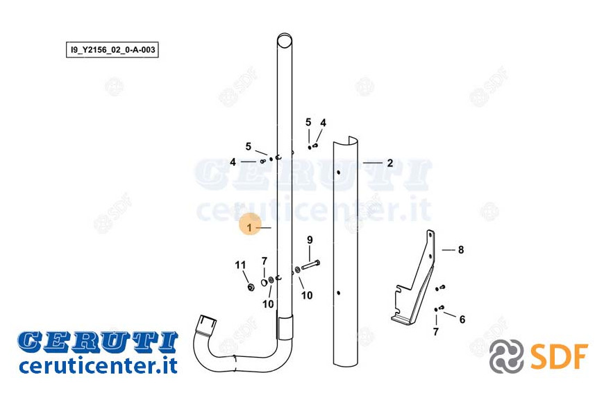 Auspuffrohr - Original SDF - 0.028.7704.3