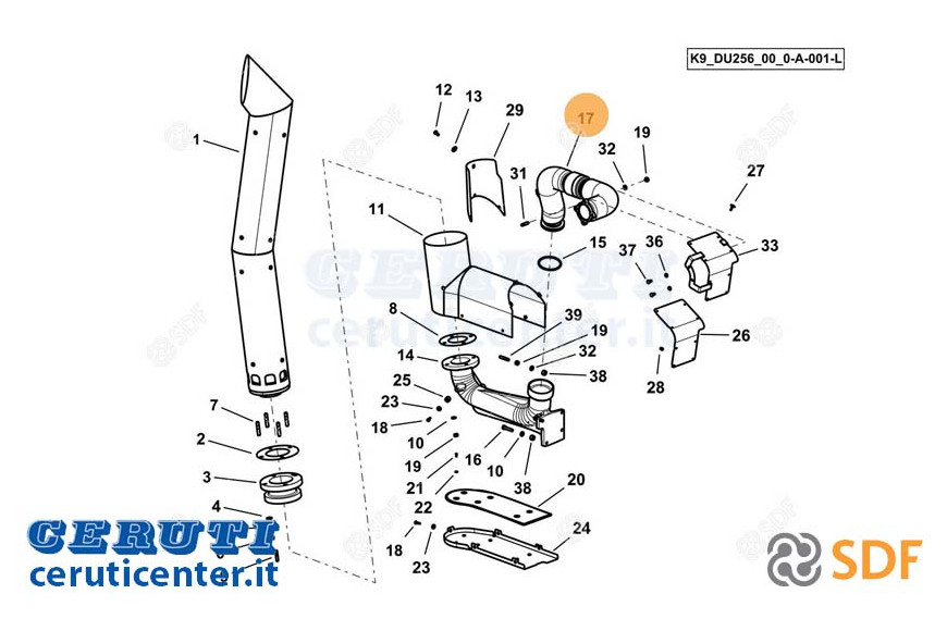 Auspuffrohr - Original SDF - 0.026.3716.2/10