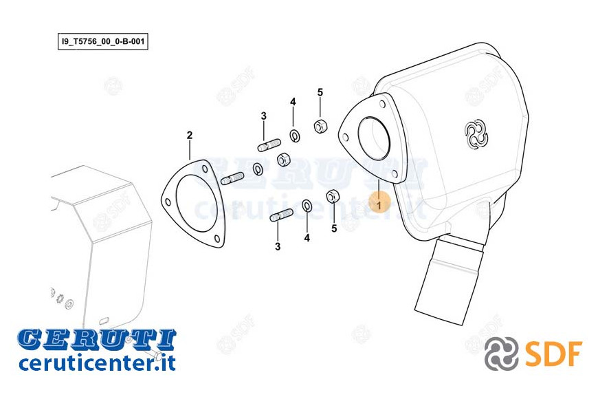 Exhaust silencer - Original SDF - 0.024.8255.2