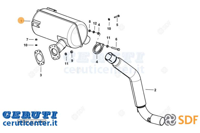 Exhaust silencer - Original SDF - 0.024.5169.3/10