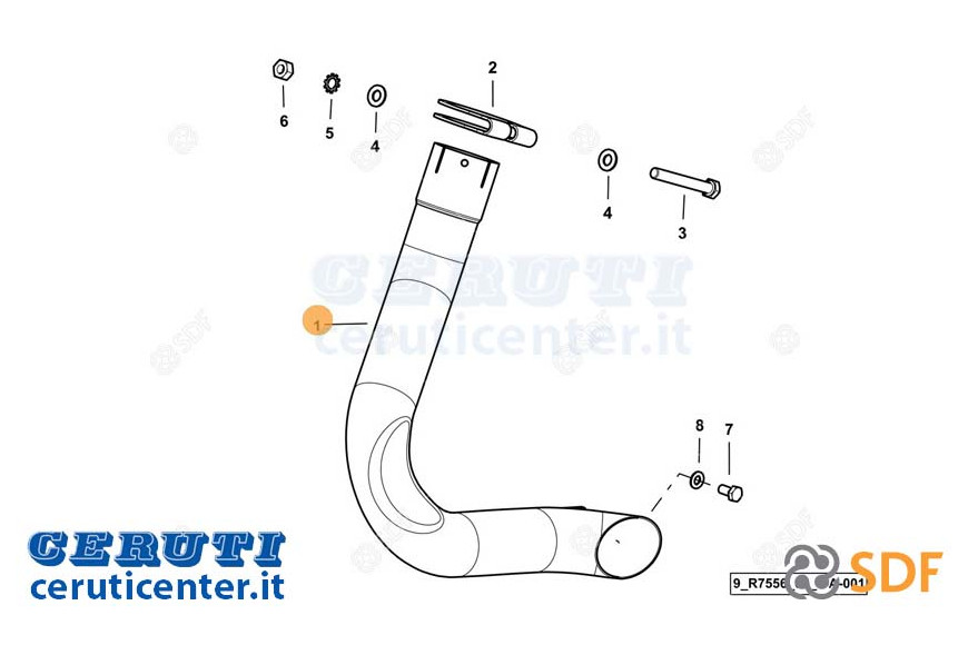 Auspuffrohr - Original SDF - 0.024.3223.2