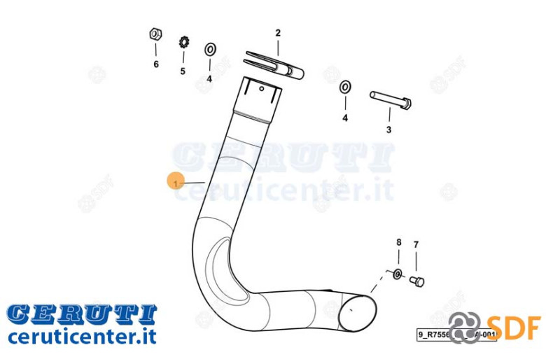 Auspuffrohr - Original SDF - 0.024.3223.2