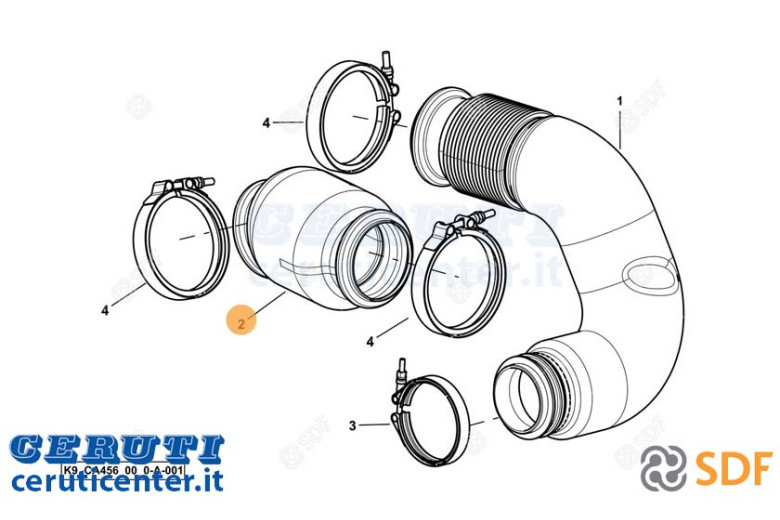 Auspuffrohr - Original SDF - 0.024.2255.3