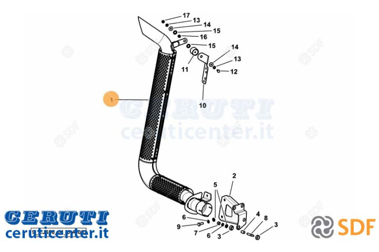 Auspuffrohr - Original SDF - 0.021.7671.4/10