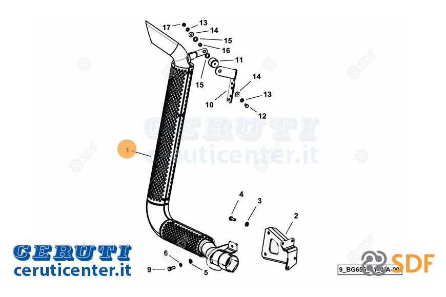 Auspuffrohr - Original SDF - 0.021.7879.4/10