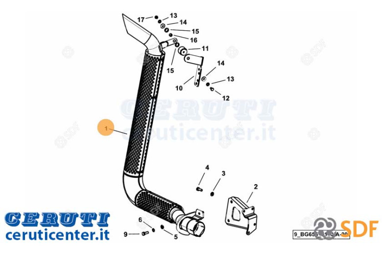 Tubo de escape SDF - Original - 0.021.7879.4/10
