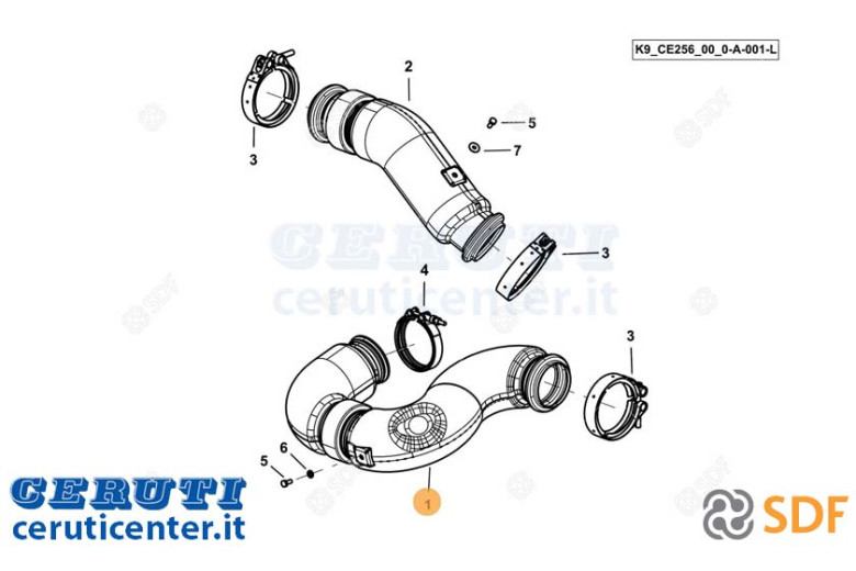 Auspuffrohr - Original SDF - 0.023.2267.4/10