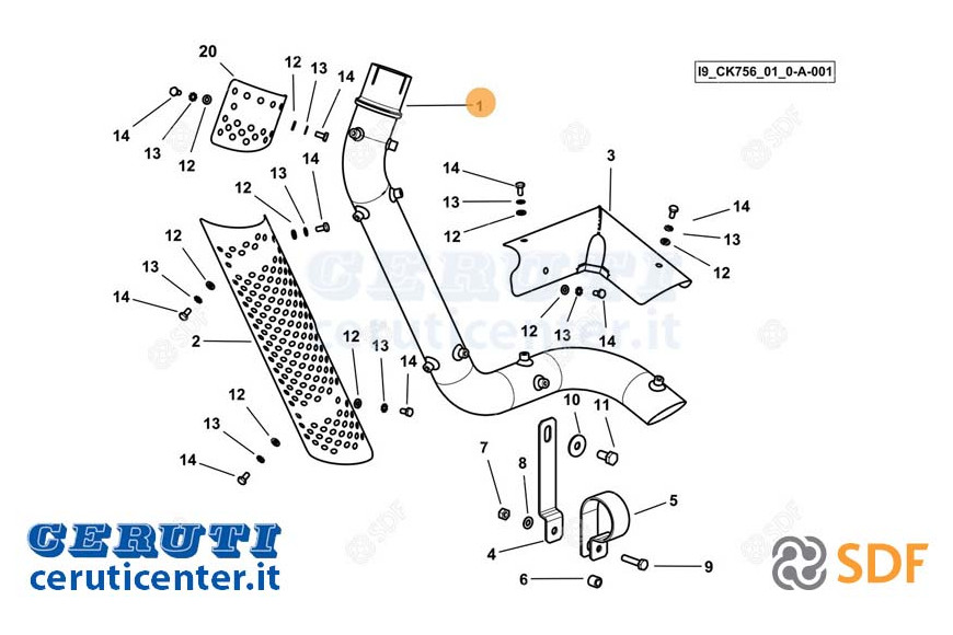 Auspuffrohr - Original SDF - 0.023.2880.2