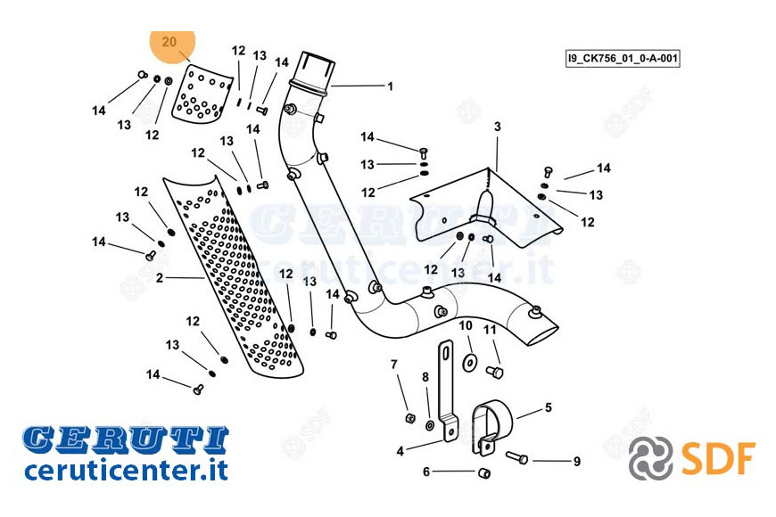 Protection échappement SDF - Original - 0.023.2988.0