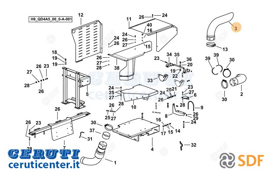 Auspuffrohr - Original SDF - 0.022.3513.3