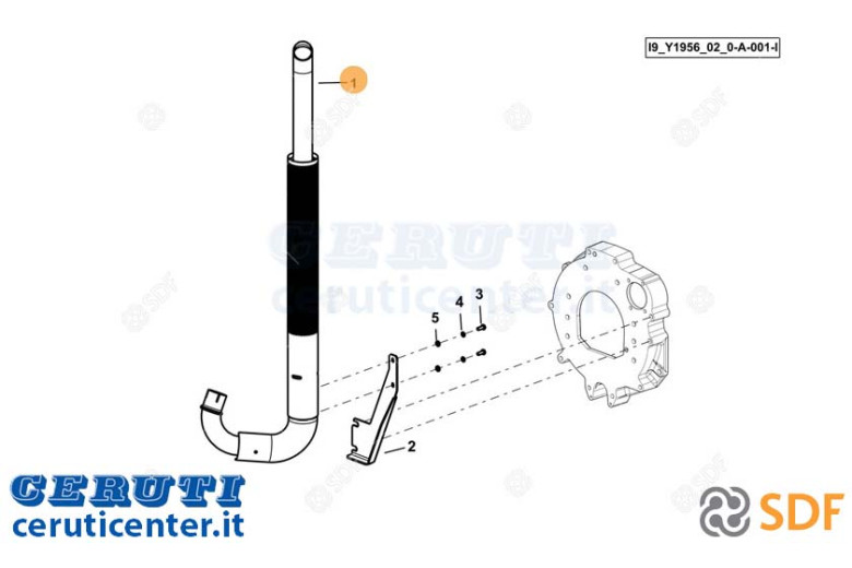 Exhaust pipe - Original SDF - 0.022.4151.4