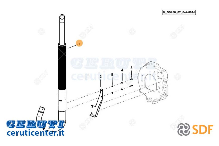 Auspuffrohr - Original SDF - 0.022.4158.4