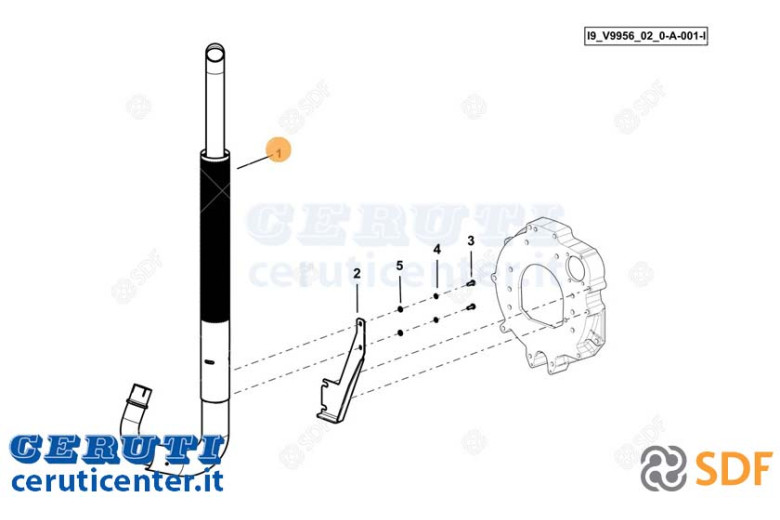 Auspuffrohr - Original SDF - 0.022.4158.4