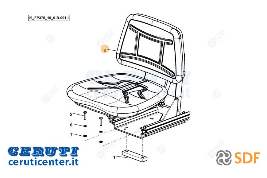 Sedile Conducente - Originale SDF - 0.022.4323.0/30
