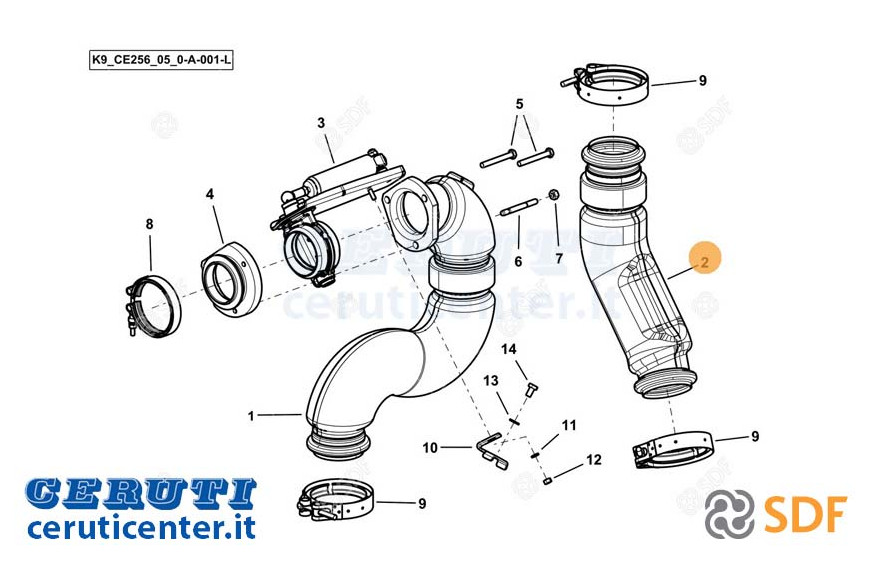 Auspuffrohr - Original SDF - 0.020.9126.4/10