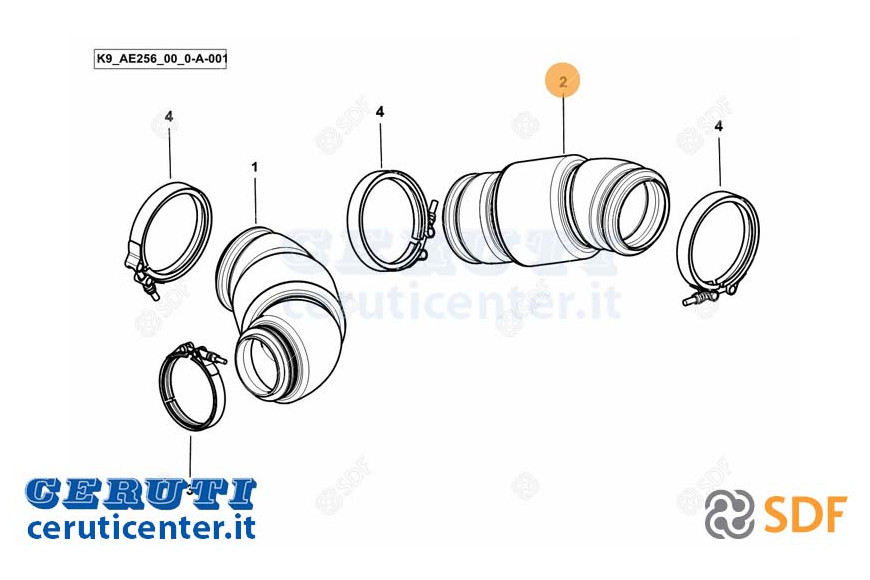 Auspuffrohr - Original SDF - 0.021.0798.4