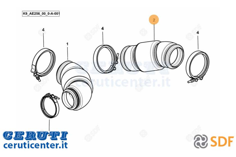 Auspuffrohr - Original SDF - 0.021.0798.4