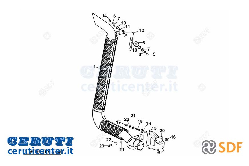 Auspuffrohr - Original SDF - 0.021.2681.4