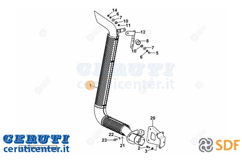 Auspuffrohr - Original SDF - 0.021.2718.4